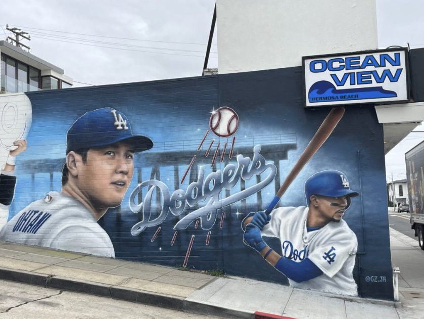ハーモサビーチの大谷翔平&ムーキー・ベッツ壁画(Ocean View)